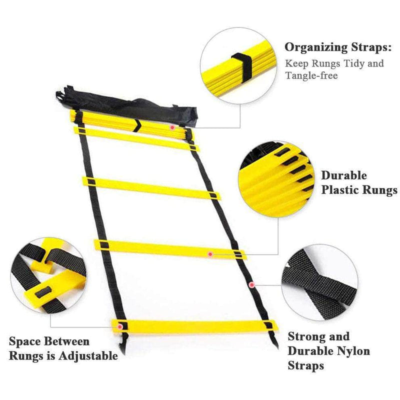 Vafair Adjustable Agility Footwork Exercise Training Ladder │7M-13 Rung