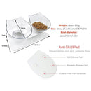 Vetzie 15°Tilted Platform Double Pet Bowl Feeder for Cats and Small Dogs