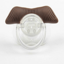 Viaxos Mustache Baby Pacifier | Silicone Nipple Teething Toy | Brown