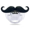 Viaxos Mustache Baby Pacifier | Silicone Nipple Teething Toy | Black