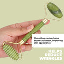 WellSpa Jade Facial Roller Massager, Natural Anti-aging for Face and Neck - Ooala