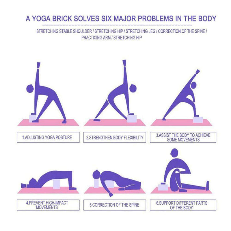 Xerobics Yoga Brick - EVA foam Block for Yoga, Meditation, Pilates and Stretching