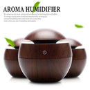 ZirCon USB Aroma Humidifier, Essential Oil Diffuser with 7 Color Change LED Night Light, Dark Wood - Ooala